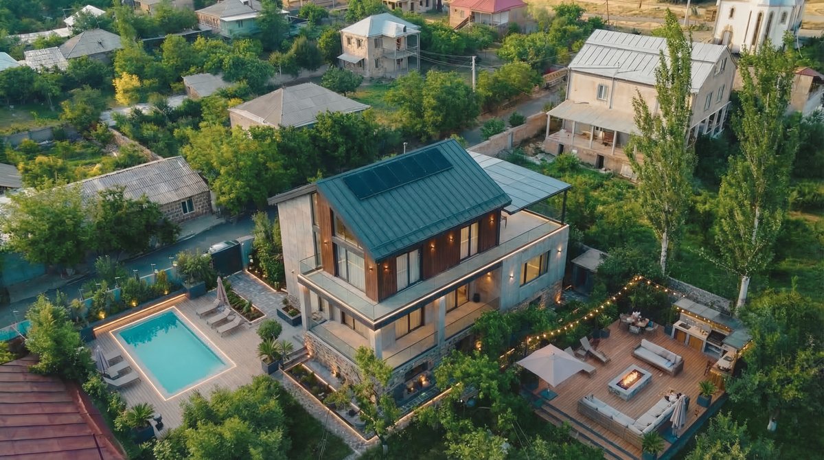 AI-generated renovation concept of a modernised house