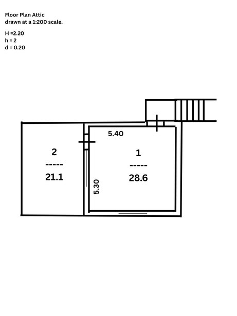 Floor plan of the attic level