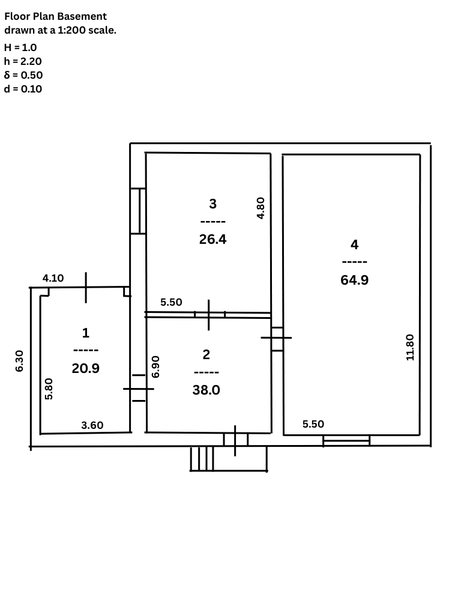 Floor plan of the ground level