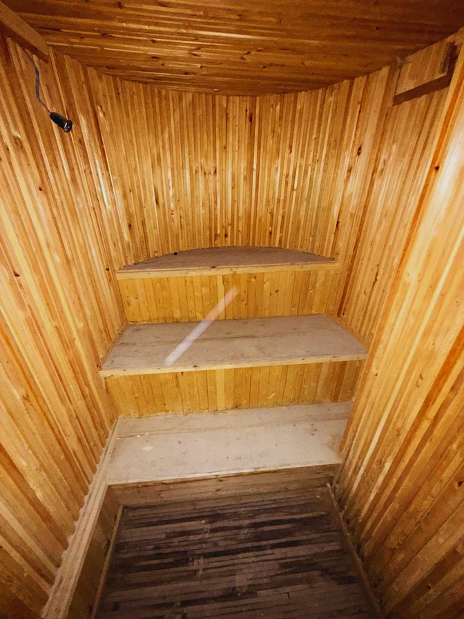 Sauna area on the ground level, current condition